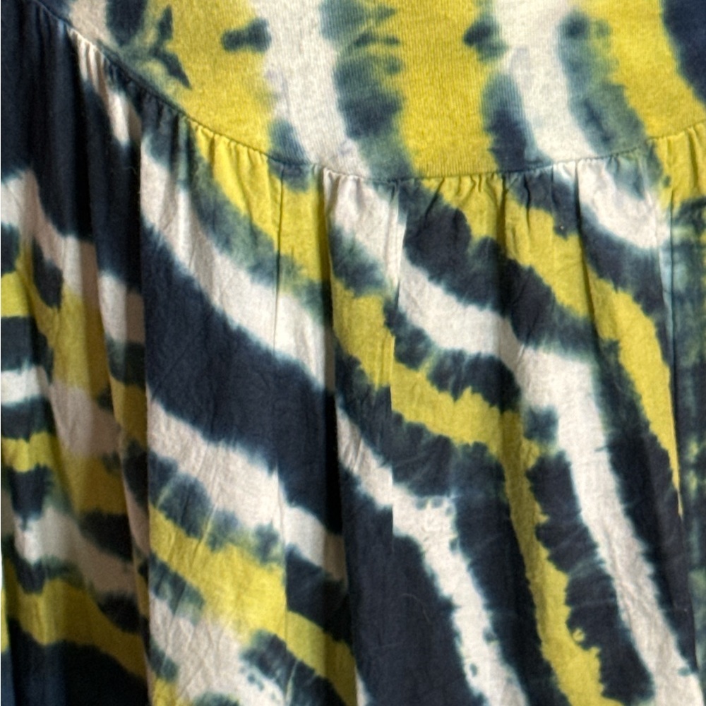 Luna Luz, Tank Dress Tie Dye, Fitted Cotton /Lycra Bodice, Cotton Sheeting Skirt View 5
